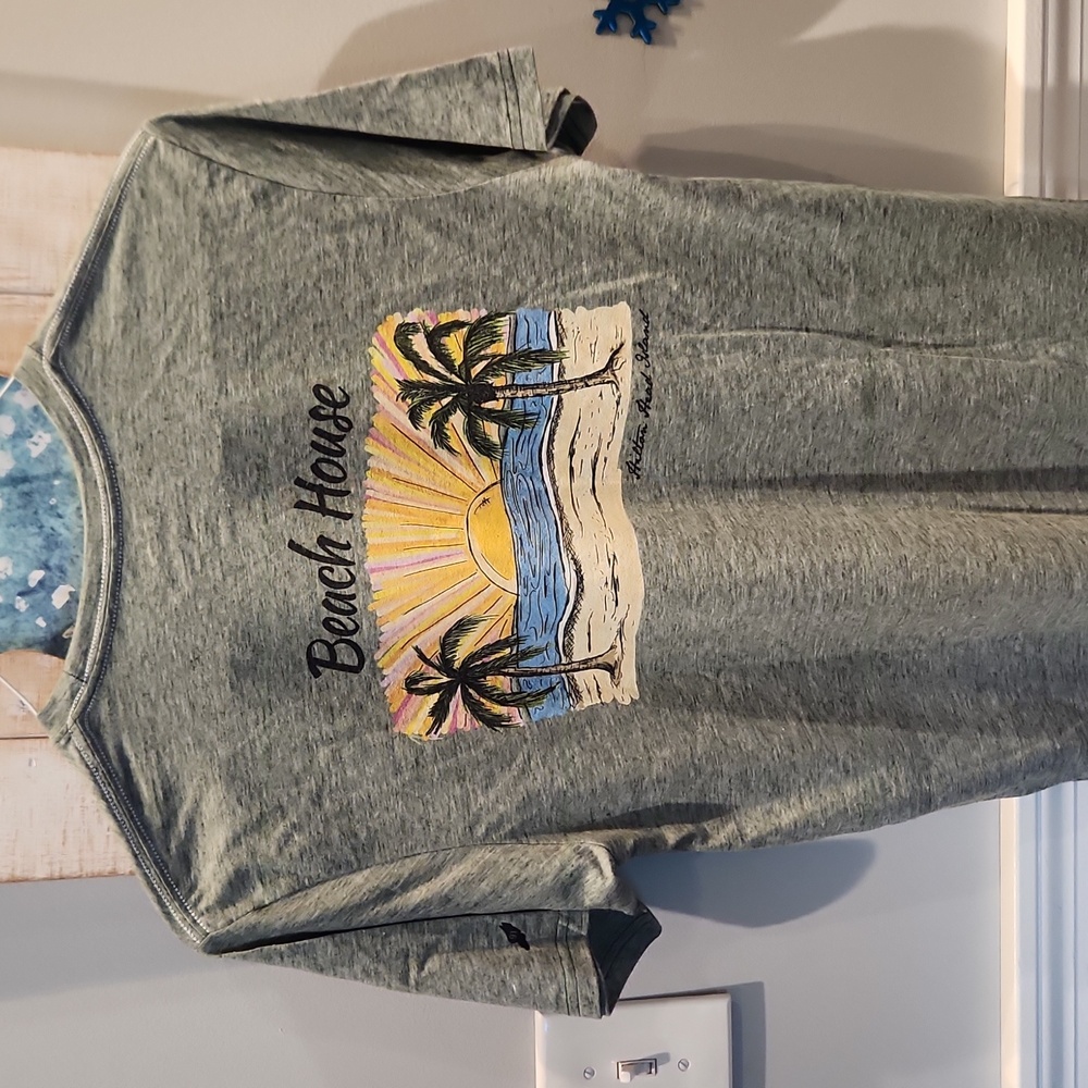 NWT League 91 Tiki Hut Beach House Hilton Head Island Men's Sz M Graphic T-Shirt - Picture 8 of 9